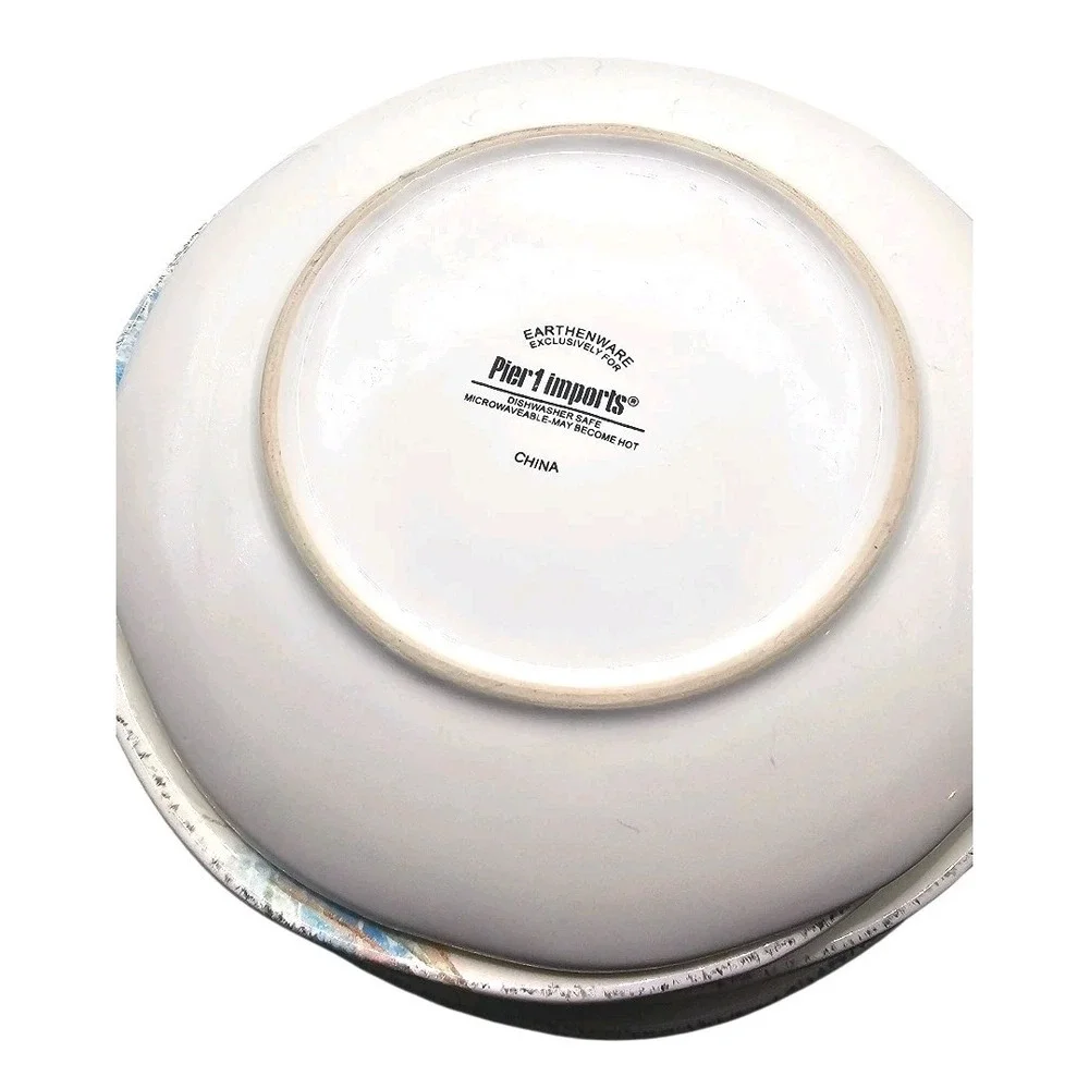 Pier 1 Sandpiper Bird Ceramic‎ Salad Luncheon Plates 8